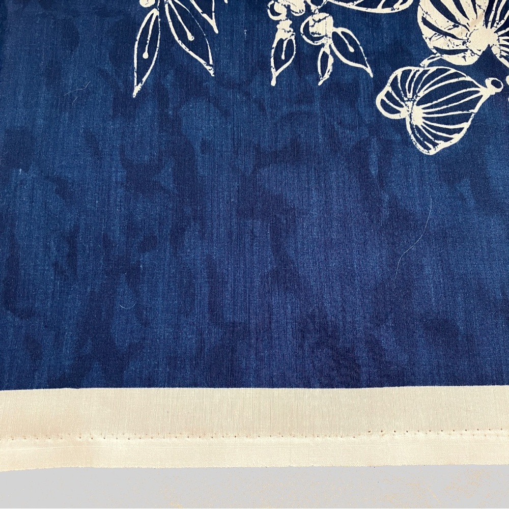 Blue & White Floral Border Fabric - Gallery Division of Couleur Int’l Ltd. - Picture 5 of 5